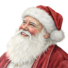 Jolly Santa Claus Image - Christmas Clipart isolated on transparent background