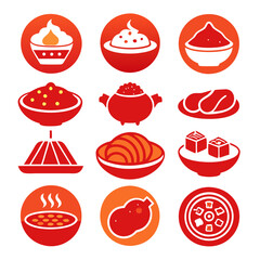 Culinary Icon Set: Vector Collection of Food Illustrations