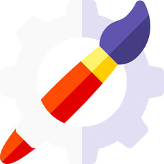 paint brush illustration on a white background     
