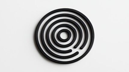 Stylish, concentric circles form a unique heat-resistant coaster.