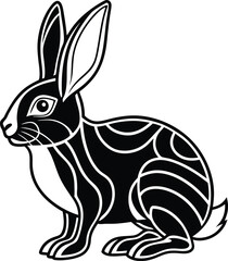 Bunny silhouette vector designs 1