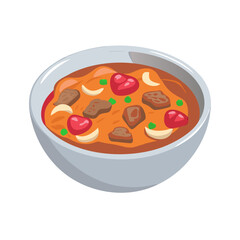 Bowl of flavorful beef stew with tasty vegetables