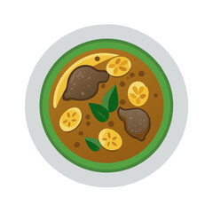 Delicious Asian Beef Rendang Curry Meal Graphic Art