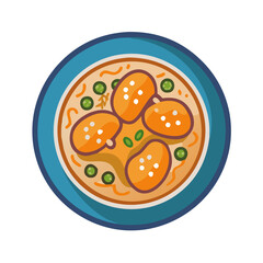 Colorful Matar Paneer Curry with Peas and Paneer