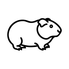 Cute guinea pig illustration in minimalistic design  