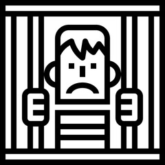 prisoner illustration on a white background     