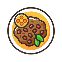 Illustration of a savory Indian food meal with spices