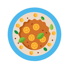Delicious Lentil Soup Plate Vector Illustration Graphic Design