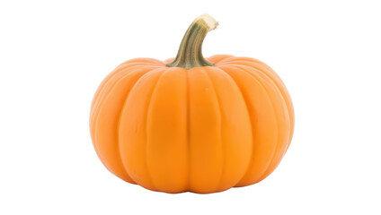 Obraz premium Single Orange Pumpkin on Black Background