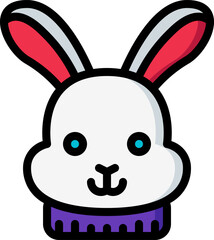 rabbit illustration on a white background     