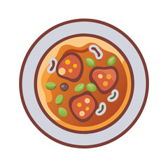 Cartoon Soup Bowl: Traditional Italian Wedding Soup Illustration