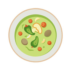 Delicious and vibrant bowl of vegan avocado soup