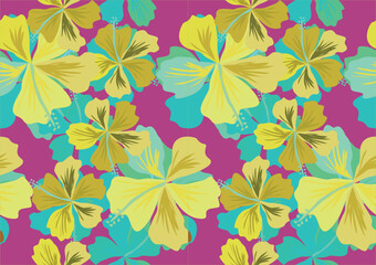 The hibiscus flower background motif is very unique, beautiful and attractive.