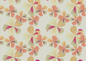 The hibiscus flower background motif is very unique, beautiful and attractive.