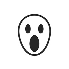 Fototapeta premium A contemporary depiction of extremely surprised emoticons, presented as a dark icon suitable for website design, featuring a simple style on a transparent background in PNG format