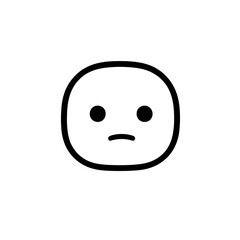 Fototapeta premium A contemporary depiction of disheartened emoticons, presented in a dark hue, suitable for incorporation into website design, featuring a straightforward design on a transparent background in PNG