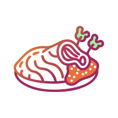 Vibrant Nudibranch Sea Slug Artwork on Black Background