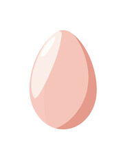 Fototapeta premium A pastel-colored Easter egg icon is depicted in isolation with a transparent background