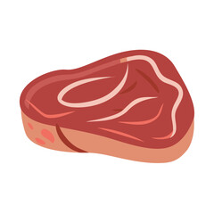 Raw Steak Piece Illustration, Ready for Cooking or Grill