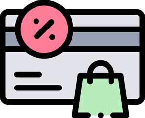 shopping illustration on a white background     