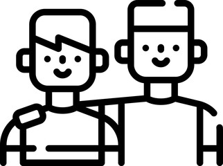 siblings illustration on a white background     