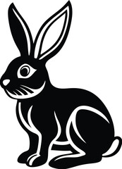 Bunny silhouette vector designs 8