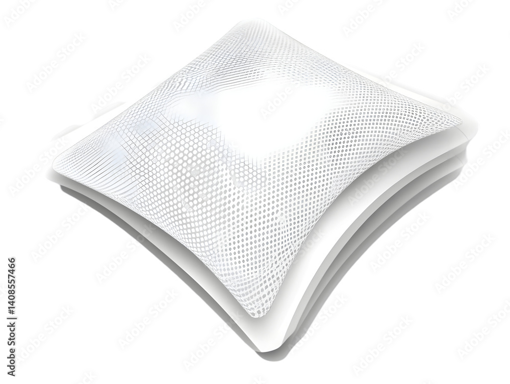 Poster abstract 3d layered geometric shapes with white color and transparent background