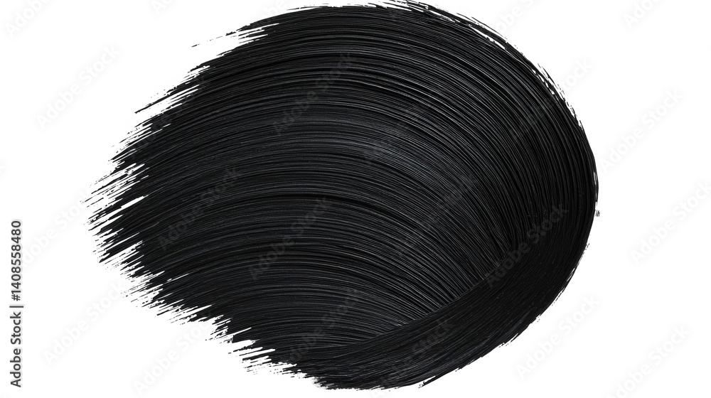 Poster abstract black sphere 3d render isolated on transparent background