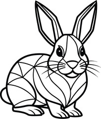 Bunny silhouette vector designs 10