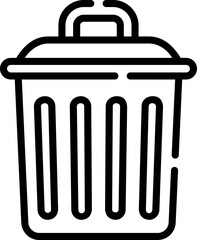 trash can illustration on a white background     