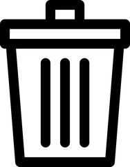 trash can illustration on a white background     
