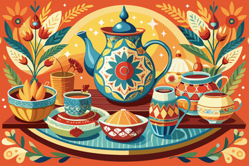vector of Erkopal tableware with a beautiful design
