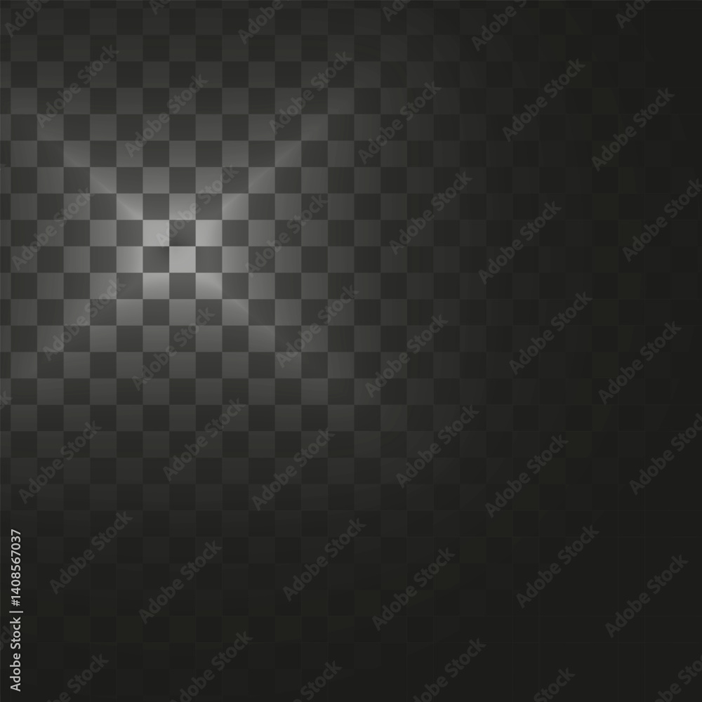 Poster soft light square. transparent overlay glow. checkerboard background vector. subtle radial highlight