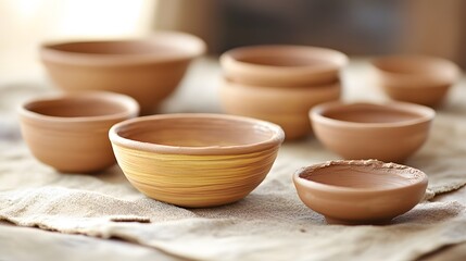 Handmade Pottery Bowls Clay Crafts Artisan