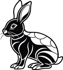 Bunny silhouette vector designs 16