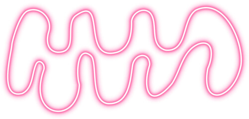 Soft contour with a smooth middle section, outlined in glowing pink.