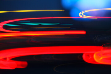 Abstract of light using slow shutter 