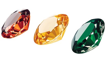 Fototapeta premium Colorful Gemstones with Brilliant Facets and Shiny Surfaces