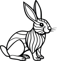 Bunny silhouette vector designs 28