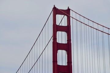 The Golden Gate Bridge crosses the Golden Gate Straight connecting the San Francisco Bay to the Pacific Ocean