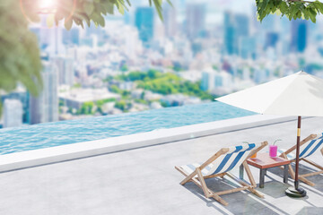 東京の風景が見渡せるラグジュアリーホテル。ＣＧ画像でＡＩ画像ではありません。 A luxury hotel with a panoramic view of Tokyo. This is a CG image, not an AI image.	
