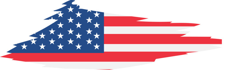 America flag with torn effect vector illustration