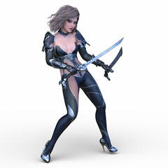 Fototapeta premium サイバーウーマン 3DCGレンダリング