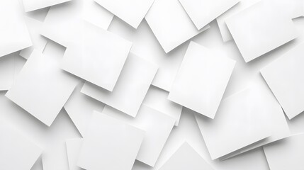Fototapeta premium Blank White Cards Mockup Scattered Design