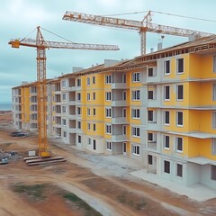 Multi-story apartment building under construction