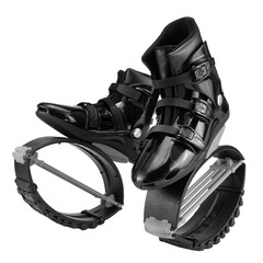 Dynamic kangoo jumping shoes on transparent background - perfect footwear for fitness, dance and cardio workouts.