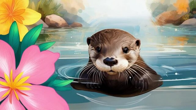 Niedlicher kleiner Otter