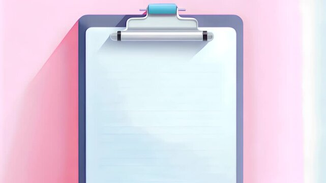 バインダーにはさまれた紙のイラスト