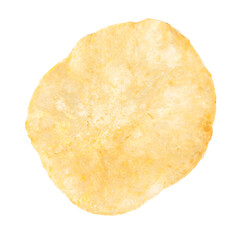 One tasty potato chip isolated on white