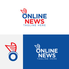 Letter O with newspaper iconic logo design for your new business